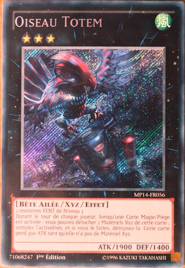 carte YUGIOH MP14FR056 Oiseau Totem (Totem Bird) Secret Rare NEUF