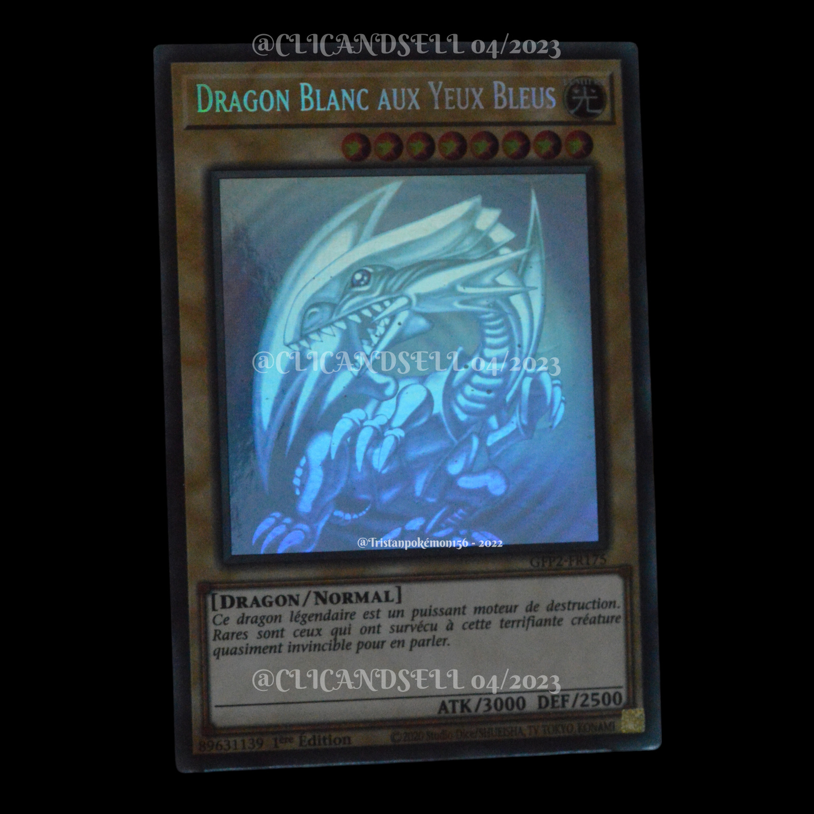 CARTE POKÉMON DRAGON Blanc Aux Yeux Bleus : GHOST GFP2-FR175 #1 NEUF FR ...