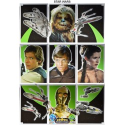 carte TOPPS STAR WARS  Puzzle complet 125-133 Force Attax NEUF FR