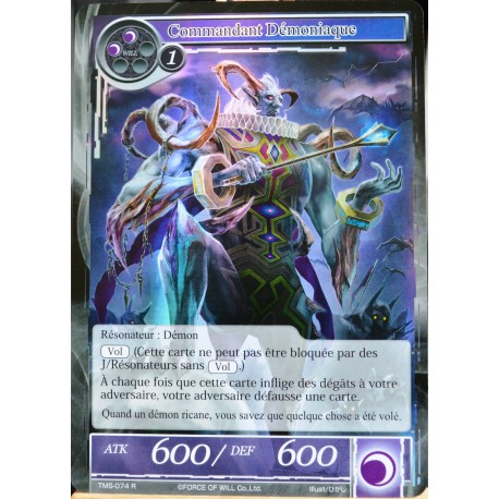 carte Force Of Will TMS-074-F Commandant Démoniaque NEUF FR