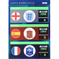 carte PANINI EURO 2016 #2 ENG - ESP - FRA