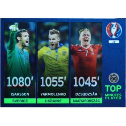 carte PANINI EURO 2016 #15 Isaksson - Yarmolenko - Dzsudzsak