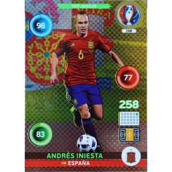 carte PANINI EURO 2016 #108 Andres Iniesta