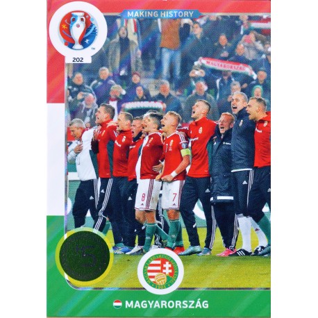 carte PANINI EURO 2016 #202 Making History Hungary