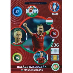 carte PANINI EURO 2016 #205 Balazs - Dzsudzsak 