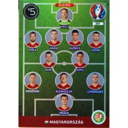 carte PANINI EURO 2016 #207 Eleven Hungary