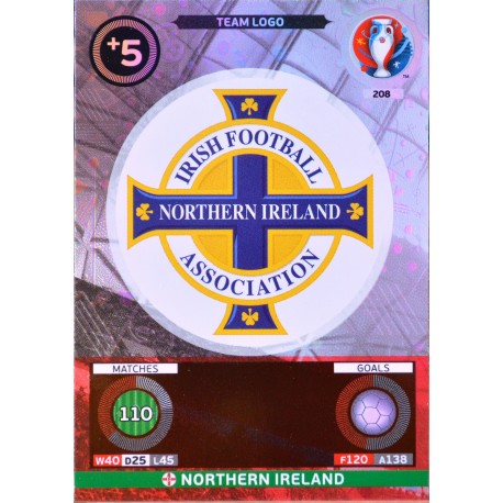 carte PANINI EURO 2016 #208 Team Logo Northern Ireland