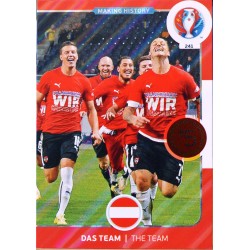 carte PANINI EURO 2016 #241 Making History Austria