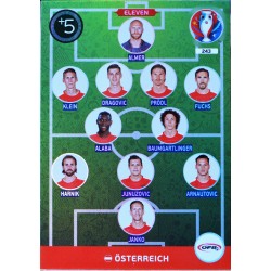 carte PANINI EURO 2016 #243 Eleven Austria