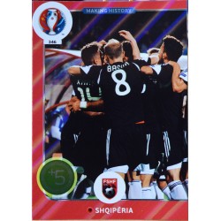 carte PANINI EURO 2016 #346 Making History Albania