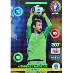 carte PANINI EURO 2016 #371 Andreas Isaksson