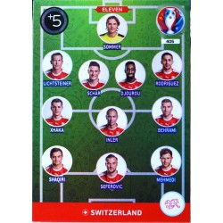 carte PANINI EURO 2016 #405 Eleven Switzerland