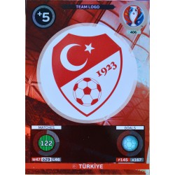 carte PANINI EURO 2016 #406 Team Logo Turkey