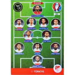 carte PANINI EURO 2016 #423 Eleven Turkey