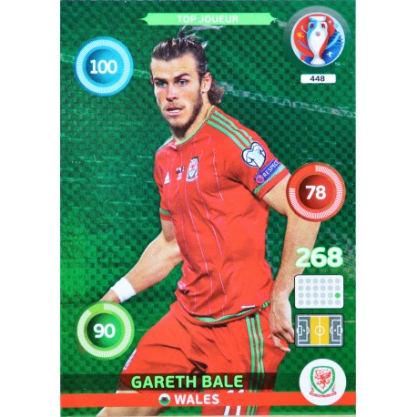 carte PANINI EURO 2016 #448 Gareth Bale