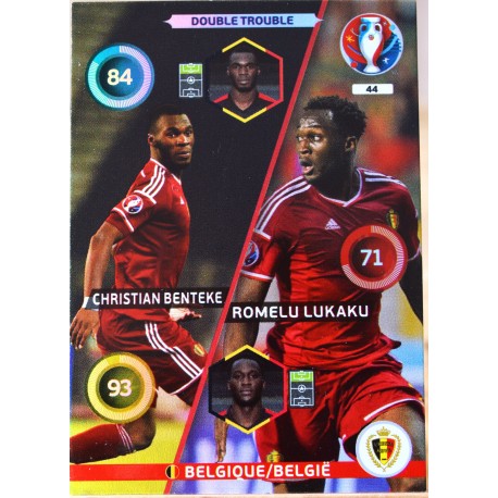 carte PANINI EURO 2016 #44 Benteke - Lukaku