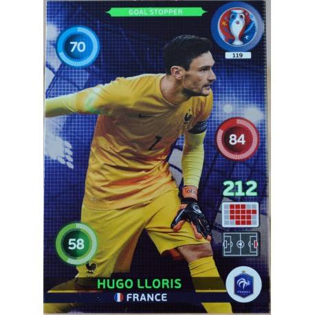 carte PANINI EURO 2016 #119 Hugo Lloris