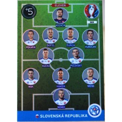 carte PANINI EURO 2016 #369 Eleven Slovakia