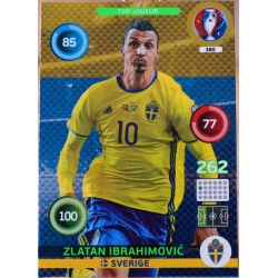 carte PANINI EURO 2016 #380 Zlatan Ibrahimovic
