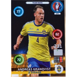 carte PANINI EURO 2016 #373 Andreas Granqvist