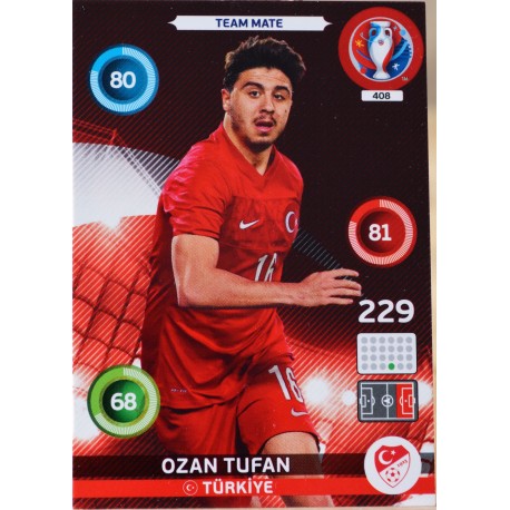 carte PANINI EURO 2016 #408 Ozan Tufan