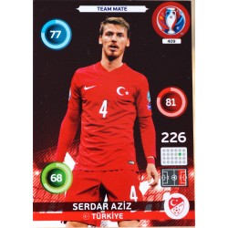 carte PANINI EURO 2016 #409 Serdar Aziz