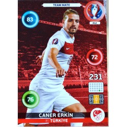 carte PANINI EURO 2016 #412 Caner Erkin