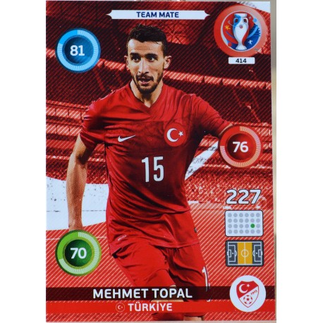 carte PANINI EURO 2016 #414 Mehmet Topal