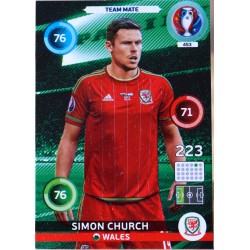 carte PANINI EURO 2016 #453 Simon Church