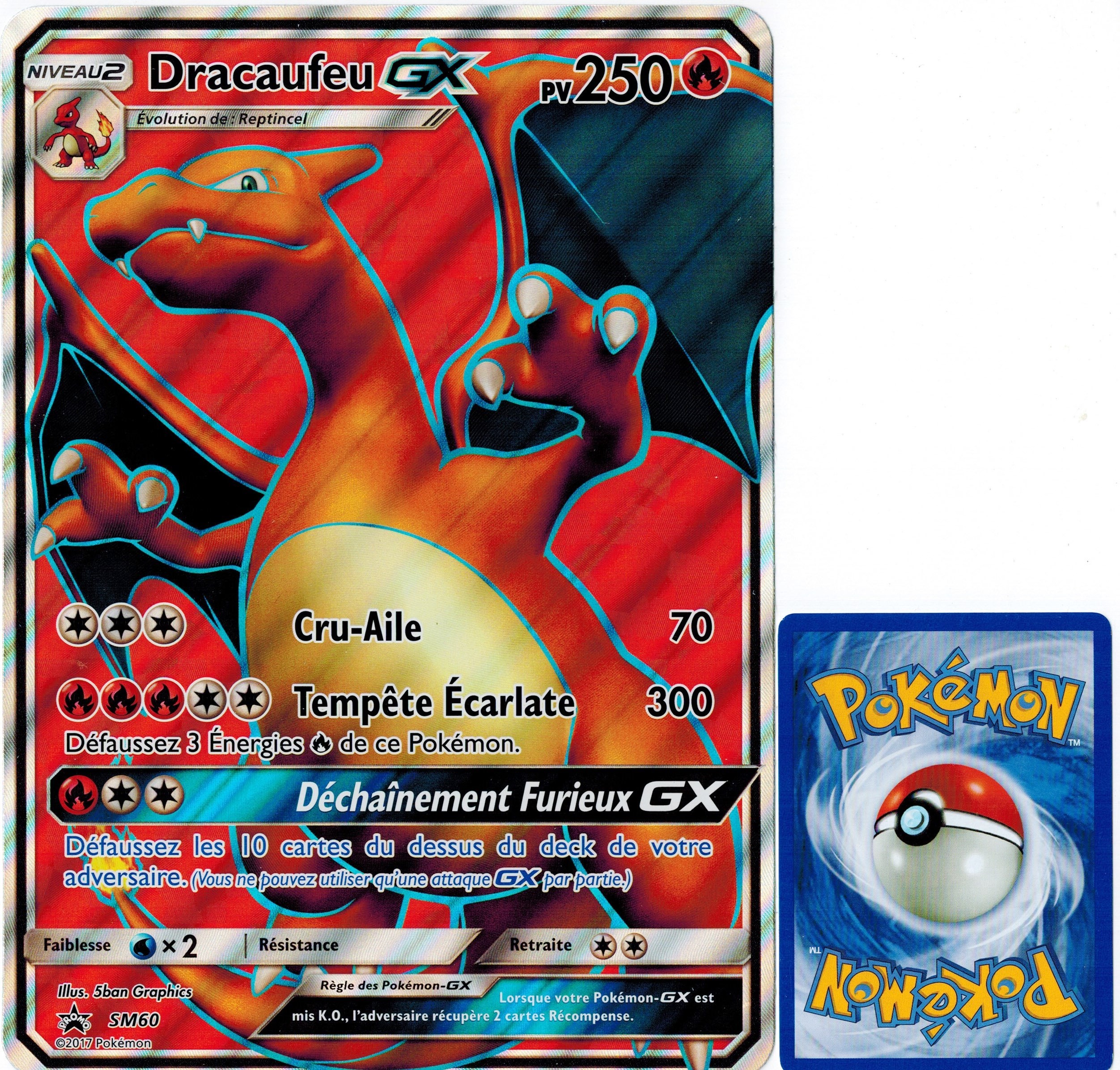Cartes A L Unite 1 Cadeau Bonus Carte Pokemon Jumbo Format Geante Drattak Gx 250 Pv Full Art En Version Francaise Jeux