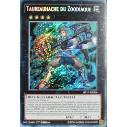 carte YU-GI-OH MP17-FR206 Taureauhache Du Zoodiaque NEUF FR