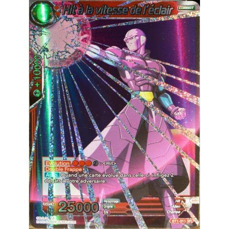 carte Dragon Ball Super BT1-011-SR Hit à la vitesse de l'éclair