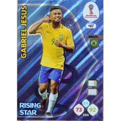 carte PANINI ADRENALYN XL FIFA 2018 #417 Gabriel Jesus / Brazil