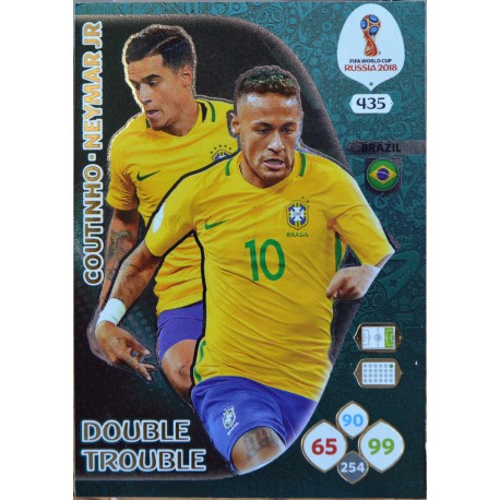 carte PANINI ADRENALYN XL FIFA 2018 #435 Coutinho- Neymar Jr / Brazil