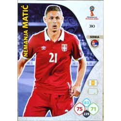 carte PANINI ADRENALYN XL FIFA 2018 #310 Nemanja Matić / Serbia