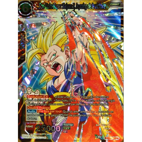 carte Dragon Ball Super BT3-003-SR Son Goku Super Saiyan 3, le poing de la victoire NEUF FR
