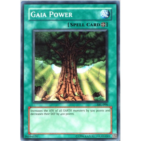 carte YU-GI-OH SRL-EN096 Gaia Power NEUF FR
