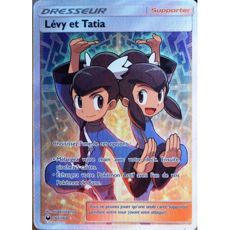 carte Pokémon 166/168 Lévy et Tatia SL7 - Soleil et Lune - Tempête Céleste NEUF FR