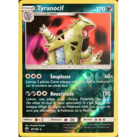 carte Pokémon 87/168 Tyranocif - REVERSE SL7 - Soleil et Lune - Tempête Céleste NEUF FR
