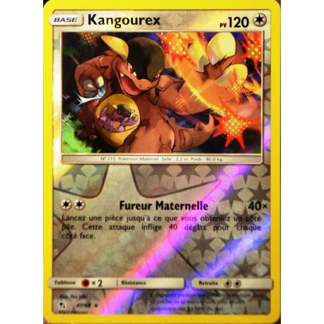 carte Pokémon 47/68 Kangourex - REVERSE SL11.5 - Soleil et Lune - Destinées Occultes NEUF FR