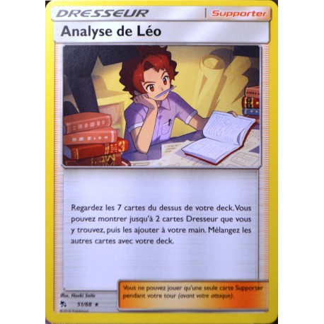carte Pokémon 51/68 Analyse de Léo SL11.5 - Soleil et Lune - Destinées Occultes NEUF FR