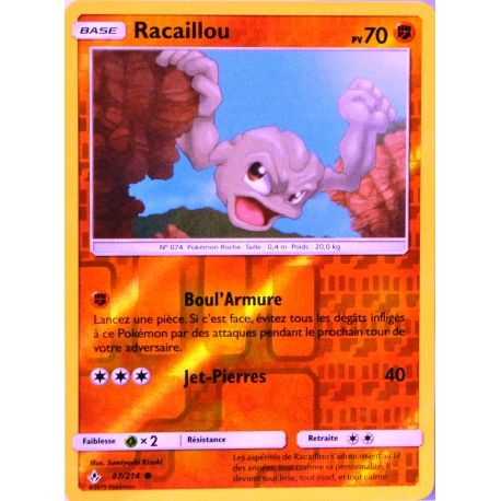 carte Pokémon 87/214 Racaillou - REVERSE SL10 - Soleil et Lune - Alliance Infaillible NEUF FR