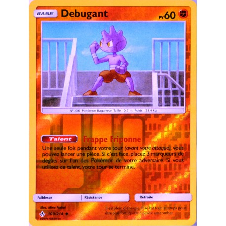 carte Pokémon 100/214 Debugant - REVERSE SL10 - Soleil et Lune - Alliance Infaillible NEUF FR