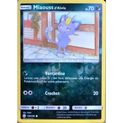carte Pokémon 128/236 Miaous d'Alola - REVERSE SL12 - Soleil et Lune - Eclipse Cosmique NEUF FR