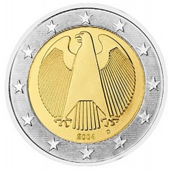 2 EURO Allemagne 2004 D BE 19.840.000 EX.