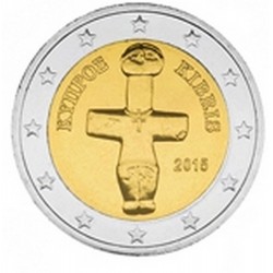 2 EURO CHYPRE 2015 UNC 100.000 EX.