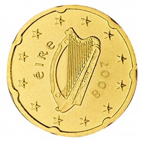 20 CENT Irlande 2008 UNC 45.970.000 EX.