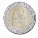 Allemagne 2 Euro commémorative 2006 - Schleswig-Holstein - Holstentor Lübeck - D - Munich Allemagne 2006  6.300.000 EX.