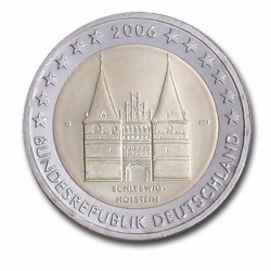 Allemagne 2 Euro commémorative 2006 - Schleswig-Holstein - Holstentor Lübeck - G - Karlsruhe Allemagne 2006  4.200.000 EX.