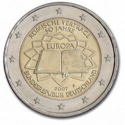 Allemagne 2 Euro commémorative 2007 - 50 ans du Traité de Rome - F - Stuttgart Allemagne 2007  8.000.000 EX.
